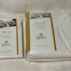 BedCare Classic White Mattress and Pillow Cover Set Queen